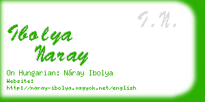 ibolya naray business card