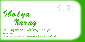 ibolya naray business card